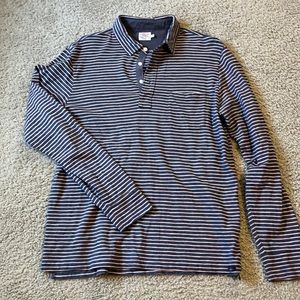 Faherty indigo died LS polo!